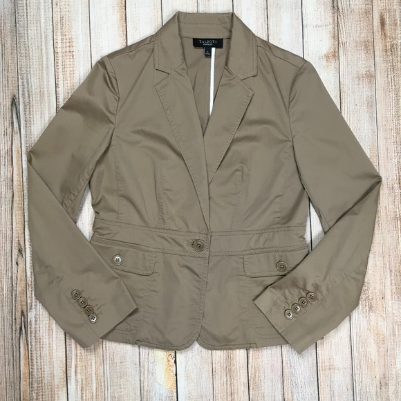 Talbots safari blazer in tan - Picture 1 of 7